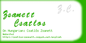 zsanett csatlos business card